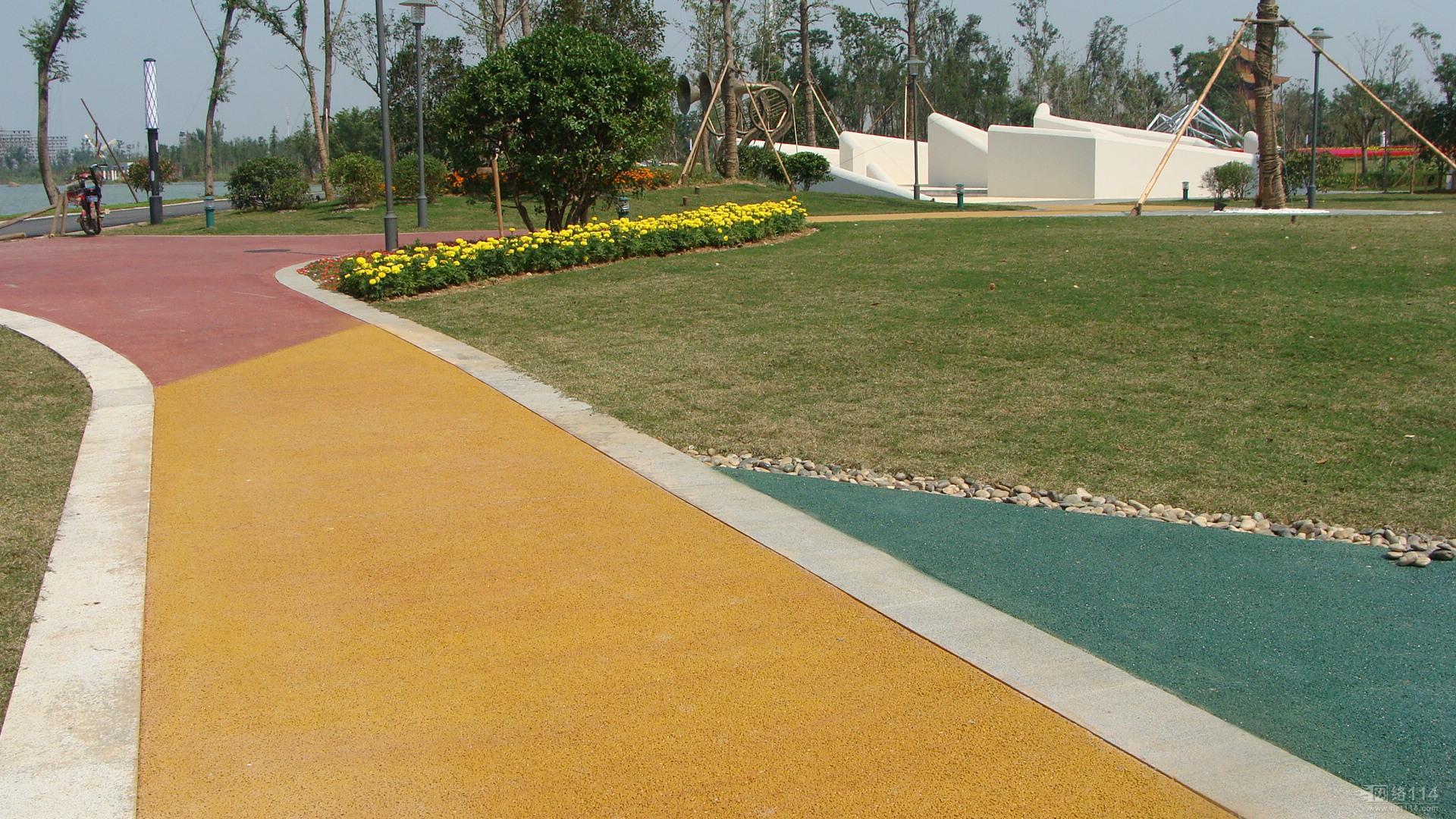 膠粘石透水地坪 膠粘石透水地坪